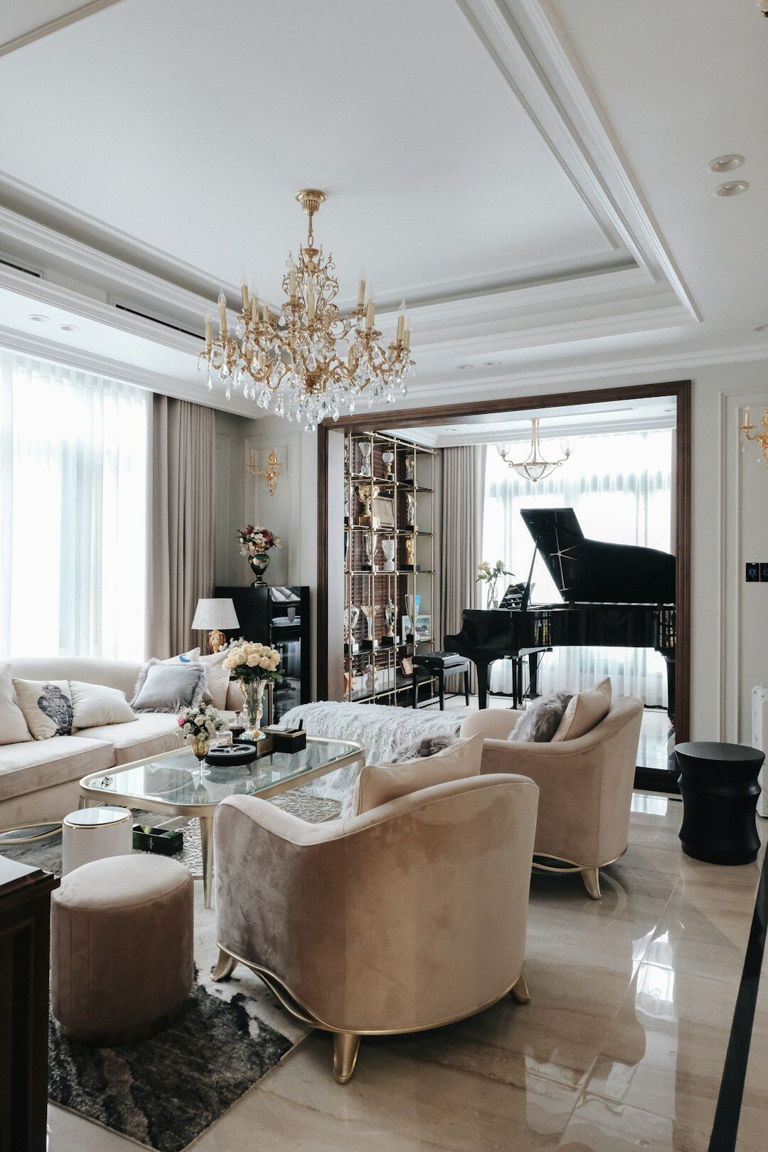 celebrity villa living room