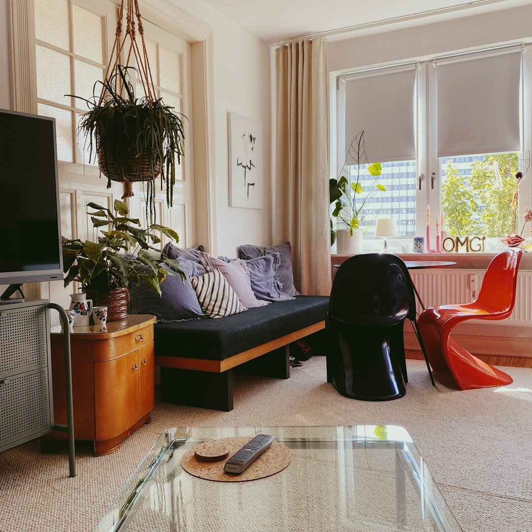 Wohnzimmer im Vintage-Stil der 1980er Jahre